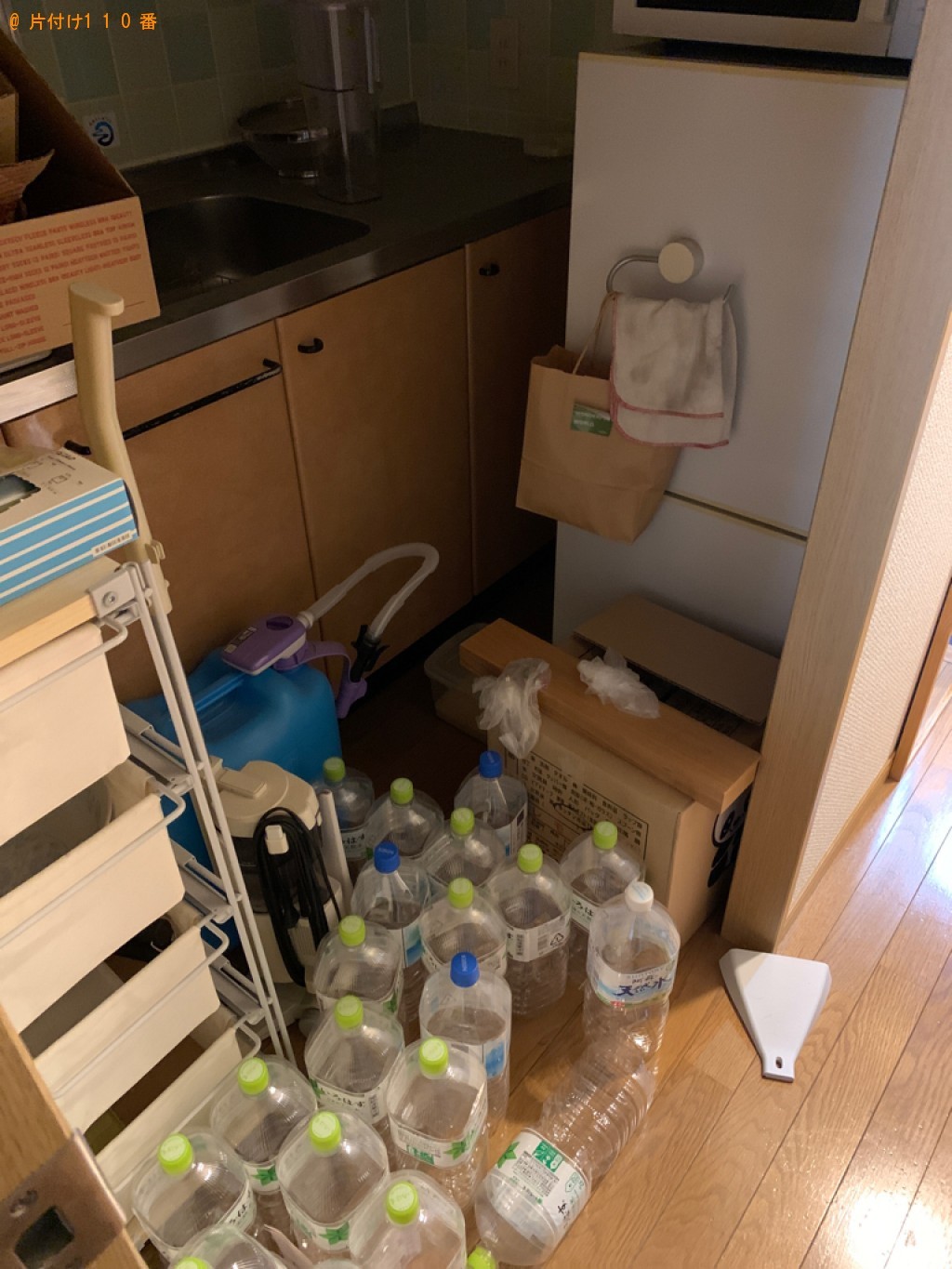 【福岡市中央区】冷蔵庫、テレビ、シングルベッド等の回収と片付け