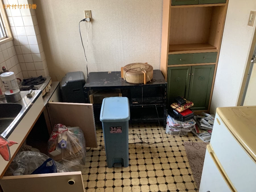 【福岡市東区】洗濯機、冷蔵庫、食器棚、折り畳みベッド等の回収