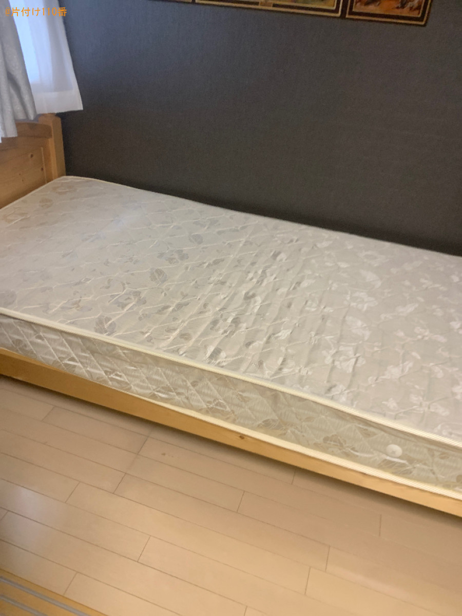 【福岡市早良区】マットレス付きシングルベッドの回収・処分ご依頼